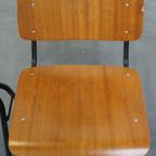 Set Van 2 Mooie Vintage Jaren ’60 Dutch Design Marko School/Kantine/Eetkamerstoelen thumbnail 7