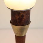 Oude Deense Bureaulamp In Metaal, Hout En Glas - Lyfa - Denemarken Jaren 50 - thumbnail 11