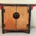 Vintage Antieke Oosters Aziatisch Kastje Wandmeuble thumbnail 7