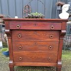 Antieke Franse Ladenkast, Linnenkast Commode Afm. 103X5Cm En thumbnail 2