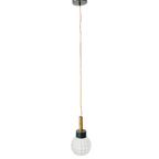 Vintage Glazen Cascade Hanglamp Zwart Goud thumbnail 7