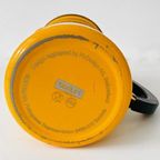 Vintage Bodum Koffiepers 1 Liter Geel Metaal thumbnail 8