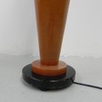 Art Deco Tafellamp, Bureaulamp Met Glazen Kap thumbnail 13