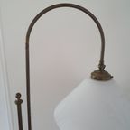 Vintage - Vloerlamp - Staande Lamp - Koper - Opaline Kap thumbnail 21