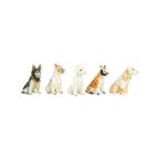 Vintage Set Van 5 Honden Porselein Beeldjes Figuurtjes 9Cm thumbnail 7