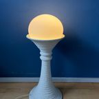 Witte Keramische Mid Century Space Age Vloerlamp Van Doria Leuchten thumbnail 4