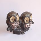 Ceramic Owls Sculpture By Elisabeth Vandeweghe For Perignem 1970S, Belgium. thumbnail 11