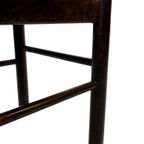 Set Van 4 Donkerbruine Houten Stoelen Jaren 70 Minimalist thumbnail 24