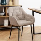 Harstad Eetkamerstoel - Set Van 2 - Beige thumbnail 3