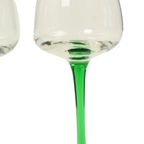 Set Van 6 Vintage Luminarc Vins Moselle Wijnglazen Groen thumbnail 12