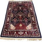 Handgeknoopt Perzisch Vloerkleed 124X175Cm - Wol Tapijt Vintage Vazen Bruin Blauw thumbnail 2