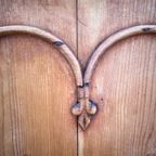 Stoere Geleefde Antiek Grenen 1 Deurs Kast Met Twee Planken, 100 Cm Breed thumbnail 2