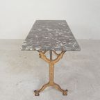 Tuintafel, Bistrotafel A. Delail Toulouse Met Marmer Blad, Jaren 20 thumbnail 14