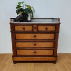 Vintage Frans Dressoir Commode Ladekast Met Marmer Blad 505 thumbnail 2