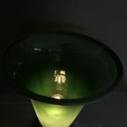 Vintage Italiaanse Groene Glazen Murano Scavo Lamp thumbnail 4