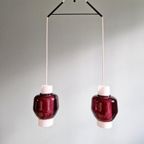 Scandinavische Dubbele Hanglamp In Opaline En Amethistglas thumbnail 17