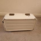 Vintage Witte Emaille Brooddoos Broodtrommel Bak thumbnail 9