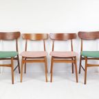 4 Vintage Deense Stoelen | Farstrup Dining Chairs Danish thumbnail 5