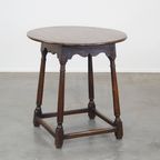 Charmante Antieke En Zeer Originele Engelse Eikenhouten Bijzet/ Center Table Uit De 18E Eeuw thumbnail 2