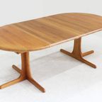Vintage Deense Ronde Uitschuifbare Eettafel Tafel Massief Teak thumbnail 6