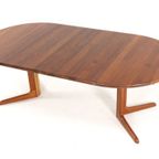 Ronde 2x Verlengbare Massief Teak Deens Eettafel Tafel Vintage thumbnail 19