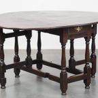 Zeer Mooie Antieke Eikenhouten Engelse Gateleg Tafel Met Een Uitmuntend Patina thumbnail 3
