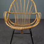 Rotan Fauteuil Met Armleuningen, Dutch Design, 1960 thumbnail 3