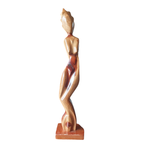 Prachtig Vintage Houtsnijwerk Beeld Blote Dame H 38 Cm thumbnail 6