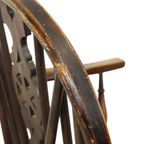Antieke Houten Windsor Stoel Beuk Olm Wheel Back Chair 19De Eeuw thumbnail 10