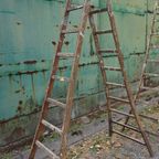 Industriele Vintage Houten Schildersladder, Schilderstrap thumbnail 8