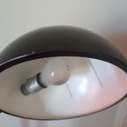 Grote 70's Zwarte Leeslamp / Staande Lamp Met Opengewerkte Kap. thumbnail 7