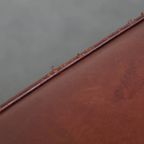 Schapenleren Hocker Met Mooi Patina In Een Warme Cognac Kleur 61x42cm thumbnail 9