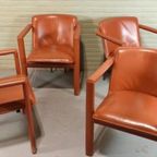 Set Van 4 Leolux Cachucha Leren Stoelen, Hugo De Ruiter thumbnail 9