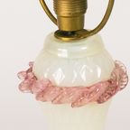 Murano - Opaline - Glasdesign - Tafellamp - Paddenstoel Lamp - Hand Geblazen - 80'S thumbnail 6