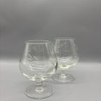Set Cognacglazen Loodkristal Geslepen Aar 2 Stuks thumbnail 7