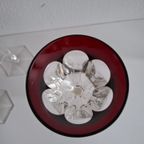 6 Vintage Kristallen Gekleurde Wijnglazen thumbnail 12