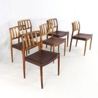 Set 6 Niels O Møller Stoelen Vintage Palissander Model 83 thumbnail 16