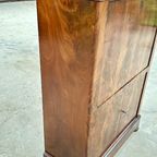 Zeldzame Mahonie Secretaire Met Marmeren Bovenblad 19e Eeuw thumbnail 10