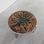 Vintage Salontafel Tegeltafel Fatlava Rond thumbnail 8