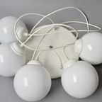 Vintage Cascade Hanglamp Met Wit Glazen Bollen, Minimalistisch Jaren 80 thumbnail 12