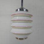 Vintage Hanglamp Met Glazen Kap Model Lampion, Jaren 50 thumbnail 6