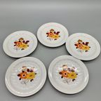 Set Gebaksbordjes W. Germany 60's 5 Stuks thumbnail 5