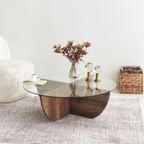 Evila Originals Salontafel Met Veiligheidsglas Ø90cm thumbnail 2