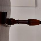 Bijzettafeltje Met Rood Leder Blad Met Goudkleurige Sierrand thumbnail 9