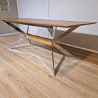 Hulsta Et1100 Eettafel - Hout - Chroom Onderstel -nieuwstaat thumbnail 3