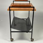 Vintage Trolley/Bijzettafel Met Lectuurbak, 1970'S Nederland thumbnail 6