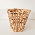 Vintage Mand Prullenbak Prullenmand Sisal Mand Pot Retro Jaren thumbnail 8