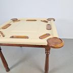 Valenti Noten Hout Kalfs Leren Speeltafel Bridgetafel 4 Pers thumbnail 9