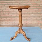 Antieke Wijntafel Plantentafel Ronde Bijzettafel thumbnail 7