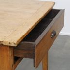 Zeer Grote En Karaktervolle Antieke Eikenhouten Xxl Eettafel Voor 8 Tot 10 Personen thumbnail 13